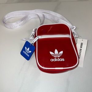 Adidas semi-clear red crossbody bag